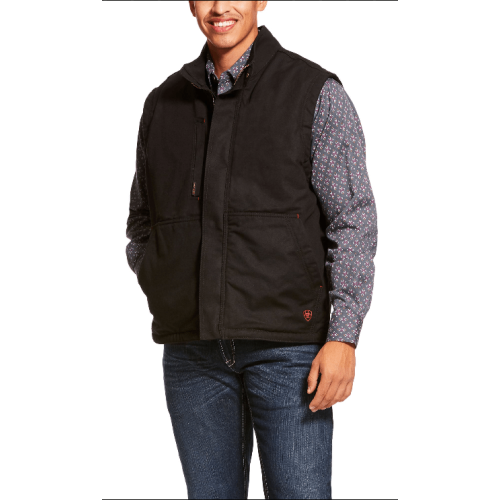 Ariat FR Men's Black Workhorse Insulated Vest 10024030