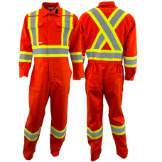 Men's Atlas Guardian AR/FR 4 Inch Striping Orange Coverall