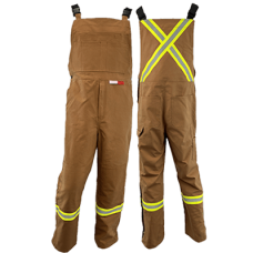Men's Atlas Guardian Brown Duck AR/FR Bibs 3072BD