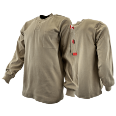 Atlas AR/FR Khaki Henley Shirt 403KK