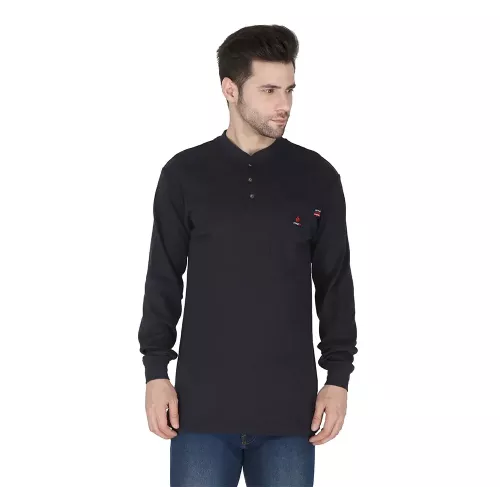 Forge Fr Men's Navy Henley Neck Long Sleeve T-shirt MFRHNLY-004 NAVY Forge Fr Men's Navy Henley Neck Long Sleeve T-shirt MFRHNLY-004 NAVY