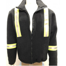 Nomex Fleece Navy Full Zippered Jacket with stripes