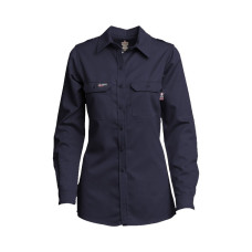 Ladies Lapco Navy FR DH Uniform Shirts | made with 6.5oz. Westex® DH L-SFRDH6