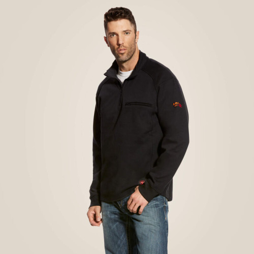 Ariat FR Rev 1/4 Zip Fleece Black 10023985 Ariat FR Rev 1/4 Zip Fleece Black 10023985