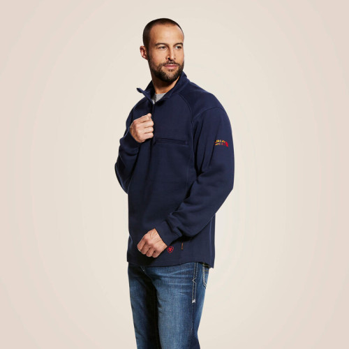Ariat FR Rev 1/4 Zip Fleece Navy 10022333 Ariat FR Rev 1/4 Zip Fleece Navy 10022333