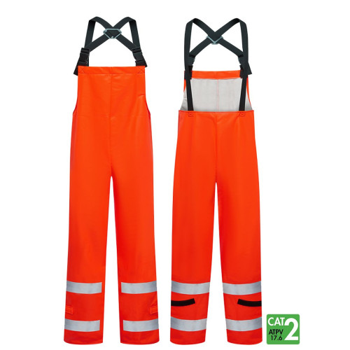 IFR FlexArc 10 oz Orange Polyurethane/FR Cotton Rain Overall 7215BT 