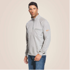 Ariat FR Rev 1/4 Zip Fleece Silver Fox 10022334