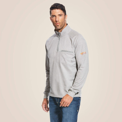 Ariat FR Rev 1/4 Zip Fleece Silver Fox 10022334