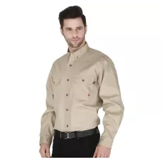 Forge Fr Stone Button Long Sleeve Shirt MFRLB2PS-024 STONE