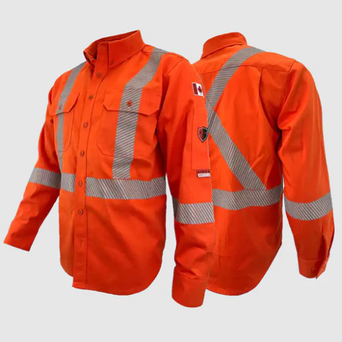 Atlas AR/FR Orange Striped Work Shirts 404OR